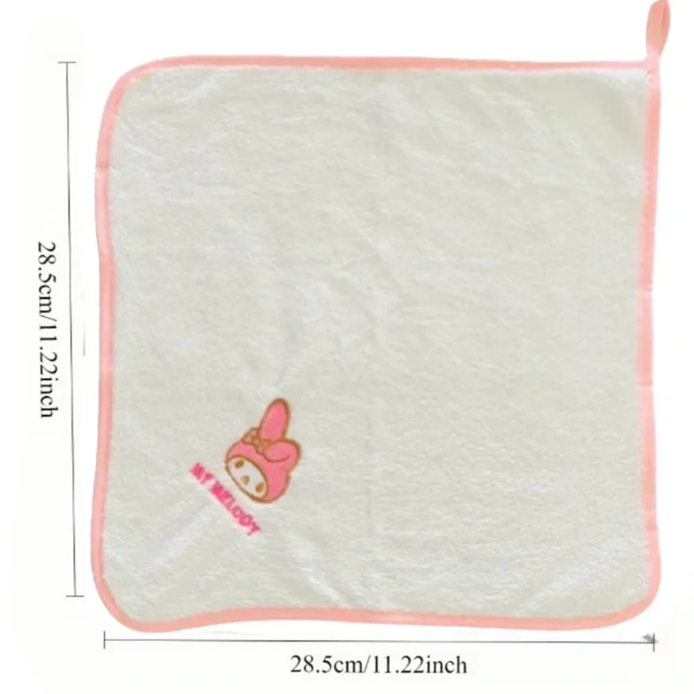 NWOT My Melody Pink-Trim Hand Towel